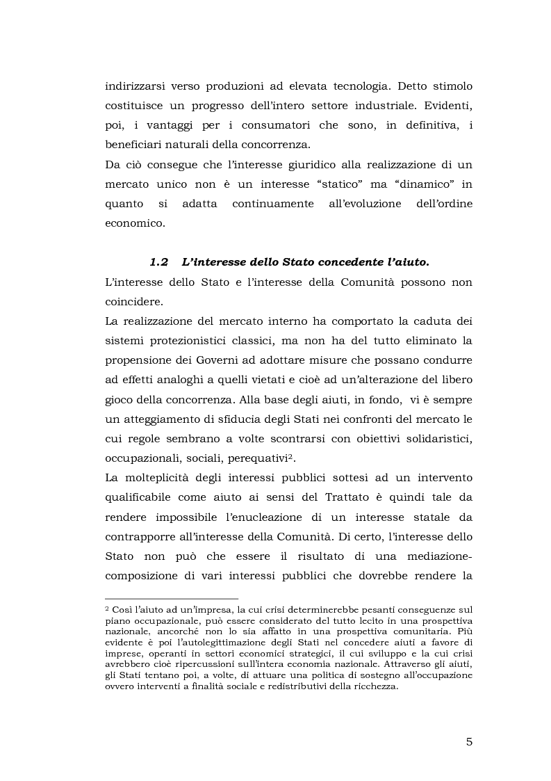 Anteprima della tesi: Gli aiuti di stato per il salvataggio e la ristrutturazione di imprese in difficoltà: il caso Alitalia, Pagina 5