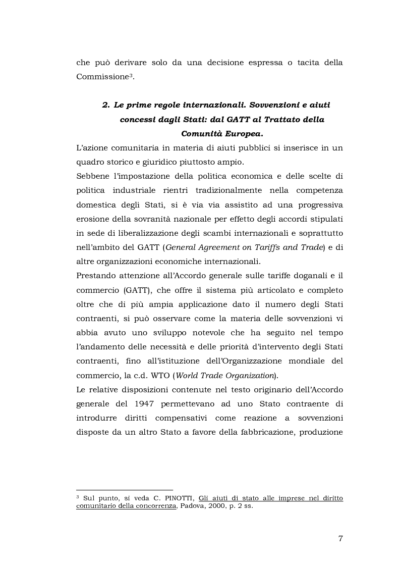 Anteprima della tesi: Gli aiuti di stato per il salvataggio e la ristrutturazione di imprese in difficoltà: il caso Alitalia, Pagina 7