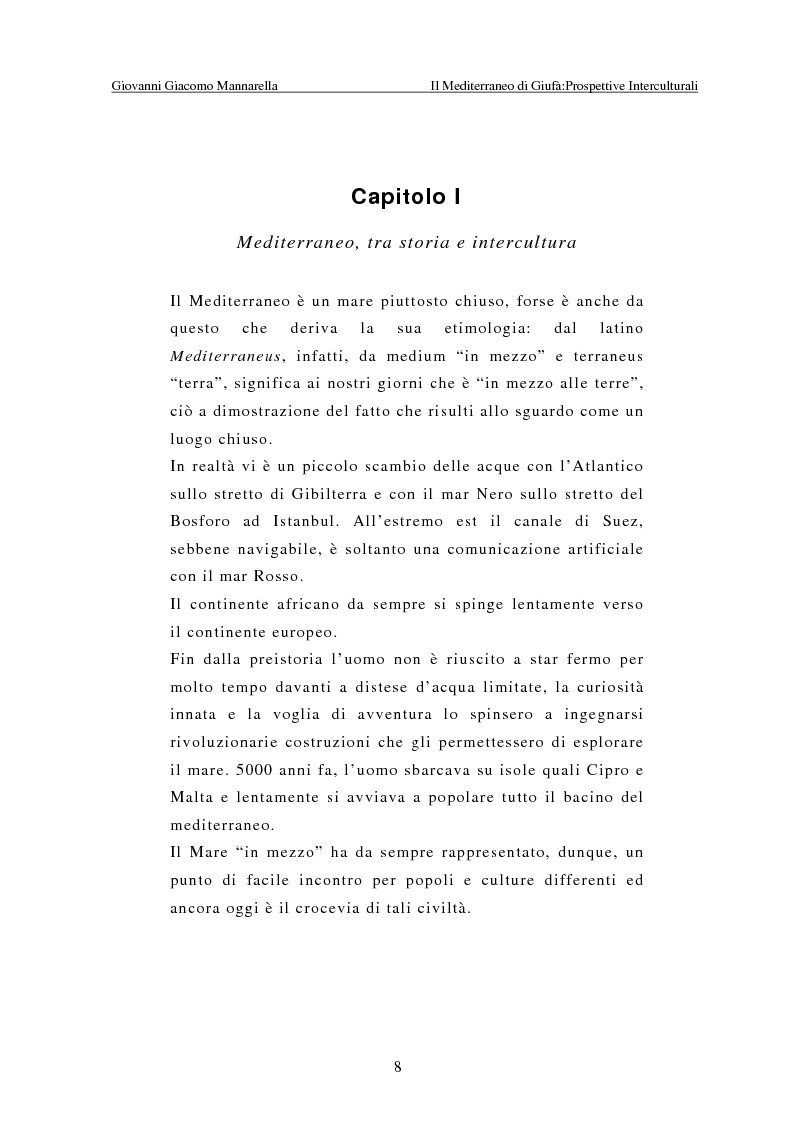 Anteprima della tesi: Il Mediterraneo di Giufà: prospettive interculturali, Pagina 4