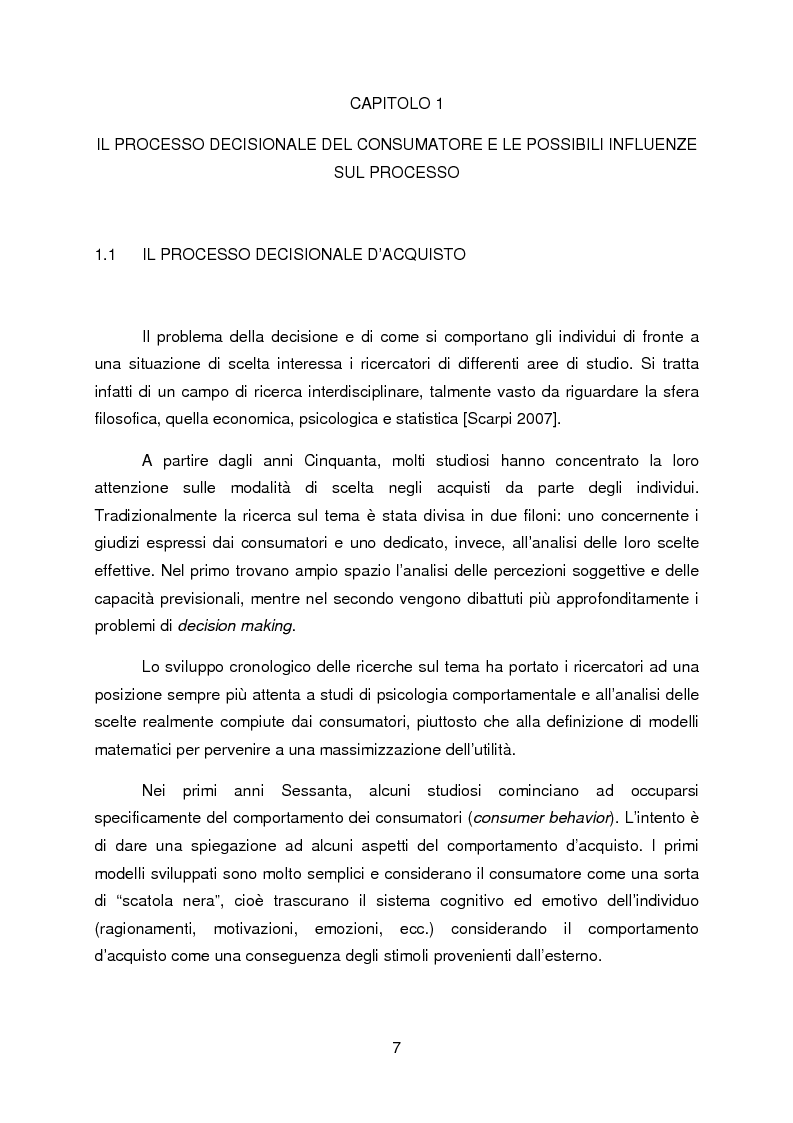 Anteprima della tesi: La propensione all'indebitamento: fattori razionali ed emotivi nel processo decisionale del consumatore, Pagina 3