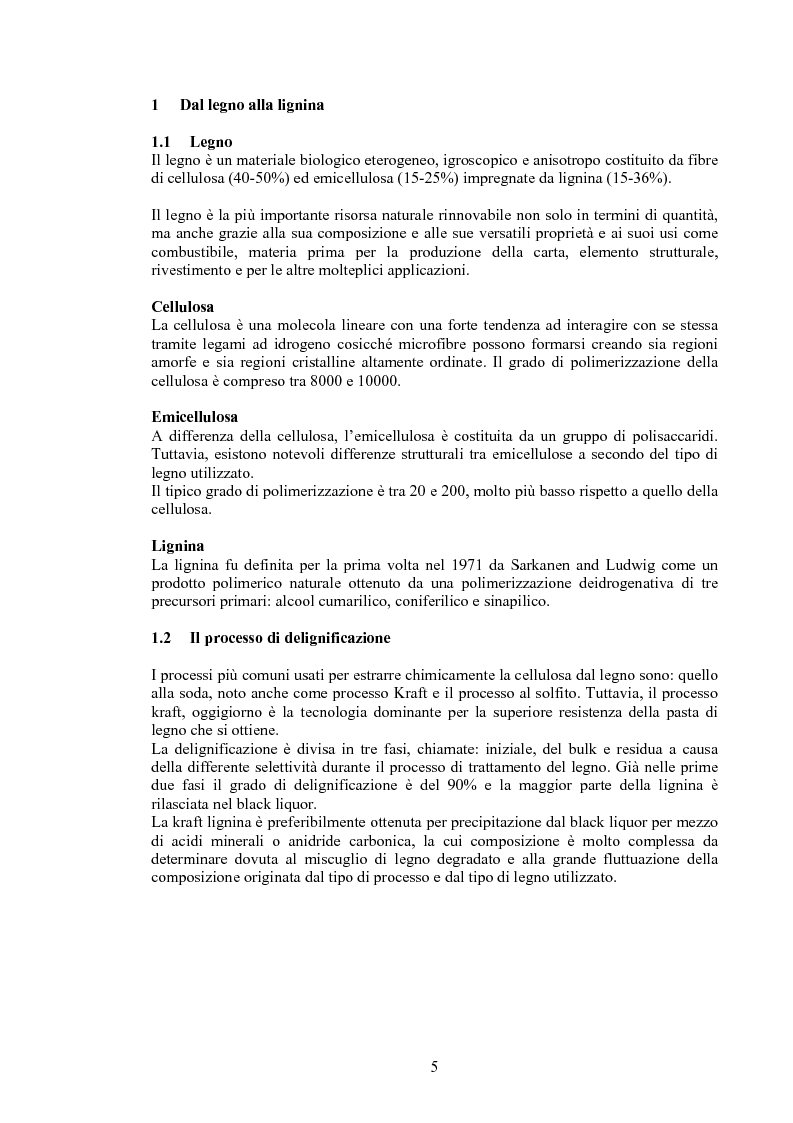 Anteprima della tesi: Produzione di fenoli da cracking catalitico della lignina - Catalytic Hydrocracking of Lignin for Phenols Production, Pagina 2