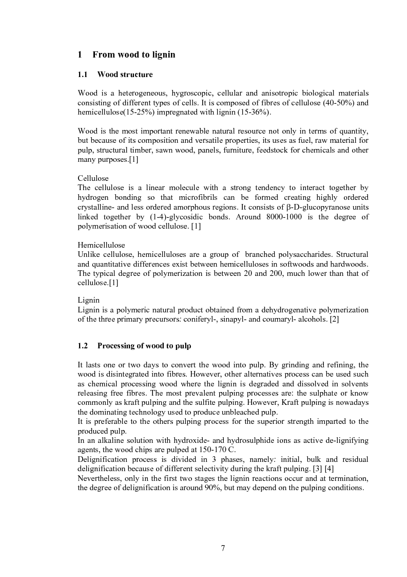Anteprima della tesi: Produzione di fenoli da cracking catalitico della lignina - Catalytic Hydrocracking of Lignin for Phenols Production, Pagina 6
