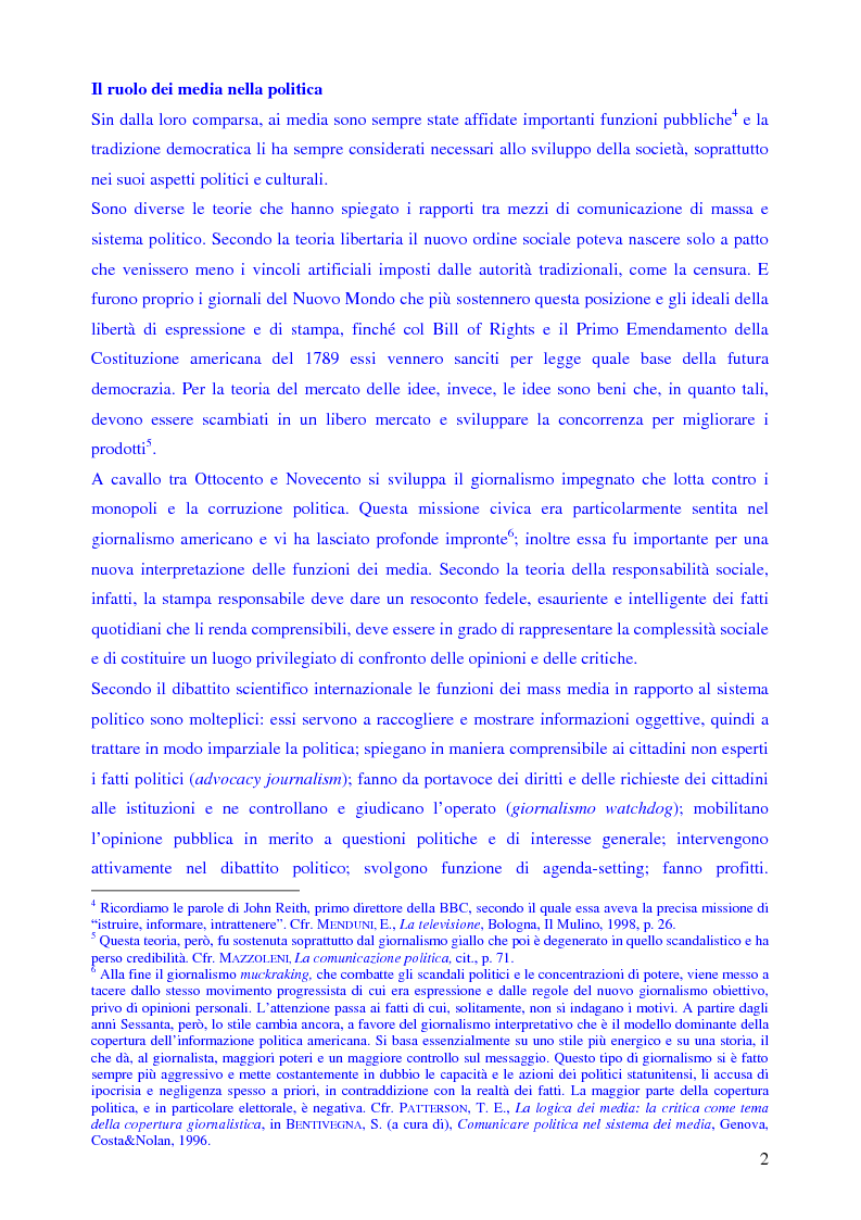 Anteprima della tesi: Le campagne elettorali italiane del 1994 e del 1996. Un’analisi comparata., Pagina 4