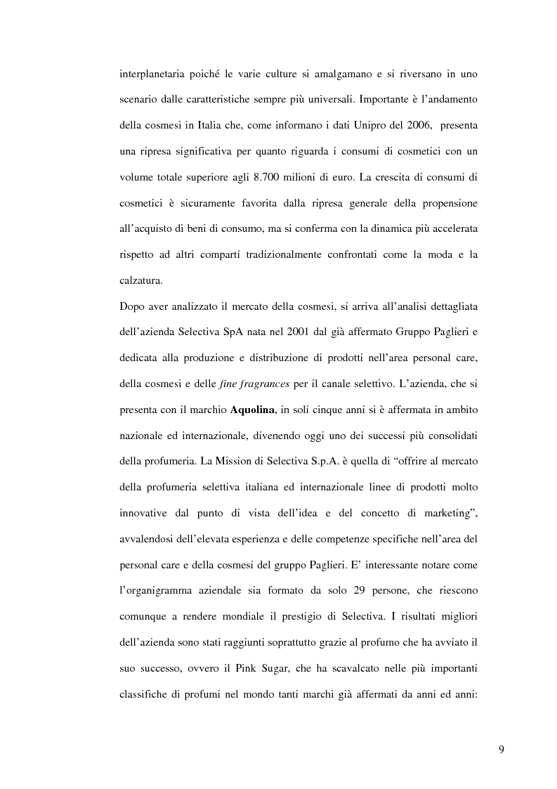 Anteprima della tesi: Nuove strategie comunicative: il gruppo Aquolina, Pagina 3