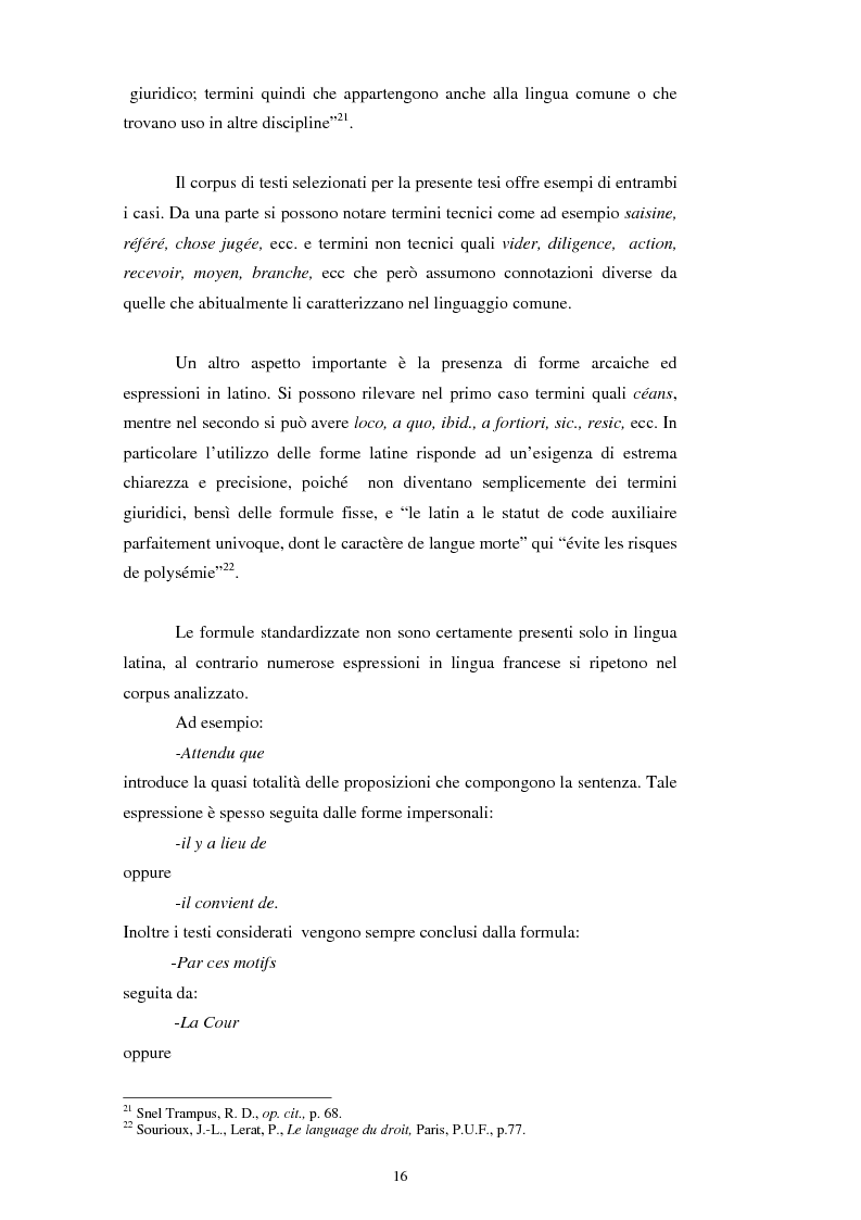 Anteprima della tesi: Teoria e pratica della traduzione: la filiazione e le sentenze del ''Journal del tribunaux'', Pagina 12