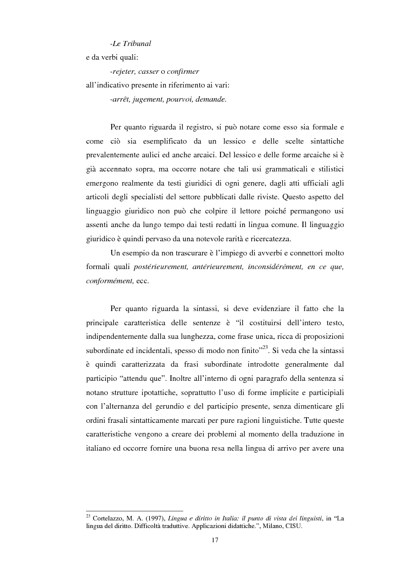 Anteprima della tesi: Teoria e pratica della traduzione: la filiazione e le sentenze del ''Journal del tribunaux'', Pagina 13