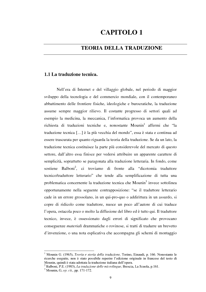 Anteprima della tesi: Teoria e pratica della traduzione: la filiazione e le sentenze del ''Journal del tribunaux'', Pagina 5