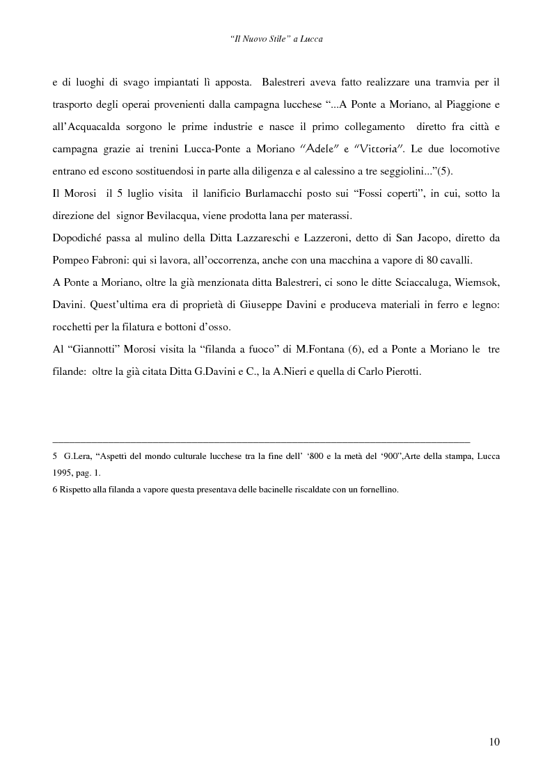 Anteprima della tesi: Il ''Nuovo Stile'' a Lucca - Gli artigiani del cemento tra fine ottocento ed inizi novecento, Pagina 8