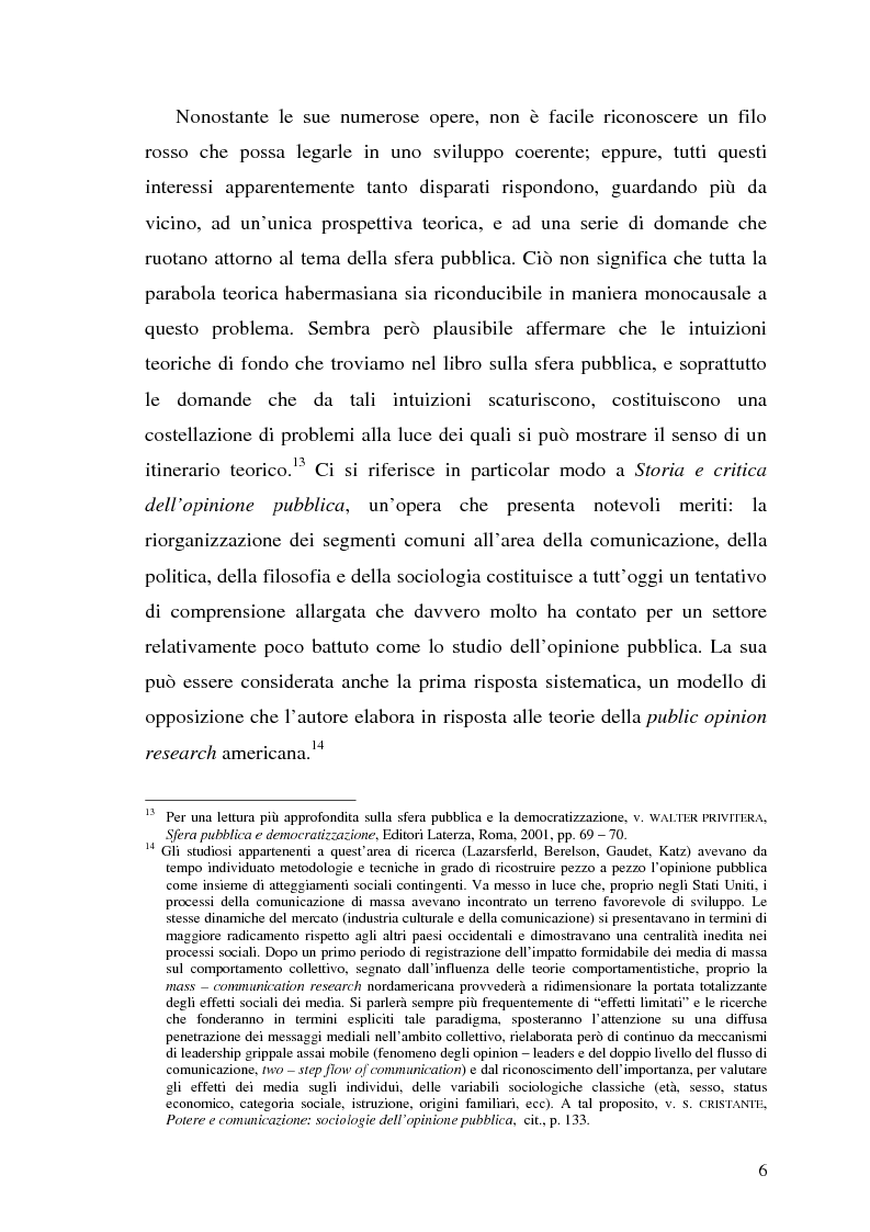 Anteprima della tesi: L'opinione pubblica nel pensiero politico del primo Habermas, Pagina 4