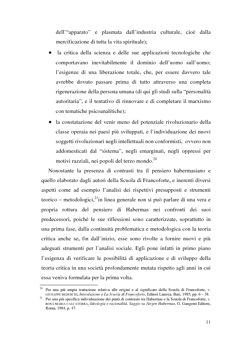Anteprima della tesi: L'opinione pubblica nel pensiero politico del primo Habermas, Pagina 9