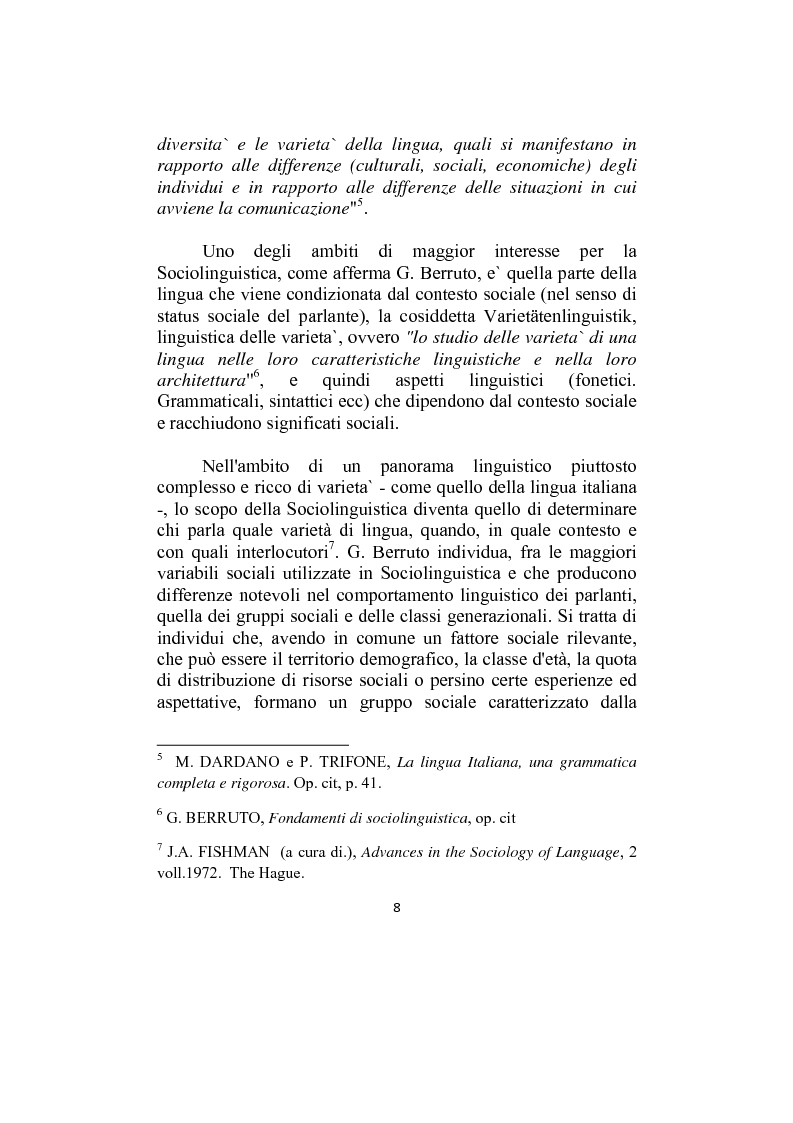 Anteprima della tesi: Il gergo giovanile in italiano - Analisi lessicale, morfosintattica ed i problemi di traduzione in lingua araba in ''Jack Frusciante è uscito dal gruppo'' di Enrico Brizzi ed ''Esco a fare due passi'' di Fabio Volo, Pagina 2