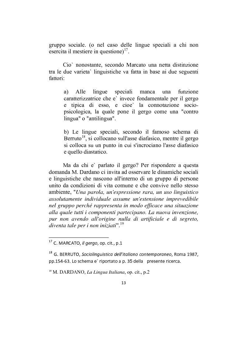 Anteprima della tesi: Il gergo giovanile in italiano - Analisi lessicale, morfosintattica ed i problemi di traduzione in lingua araba in ''Jack Frusciante è uscito dal gruppo'' di Enrico Brizzi ed ''Esco a fare due passi'' di Fabio Volo, Pagina 7