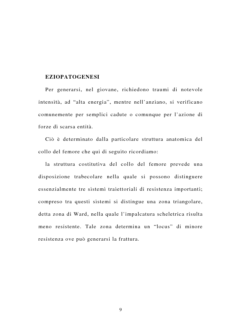 Anteprima della tesi: La frattura del collo del femore nell'anziano, Pagina 7