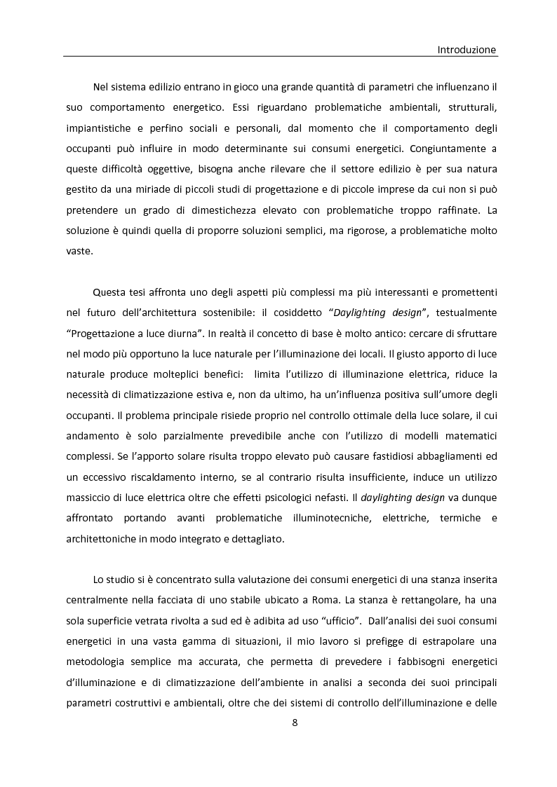 Anteprima della tesi: Building automation ed efficienza energetica: metodologia di valutazione del risparmio energetico conseguibile mediante controllo integrato dell'illuminazione e delle protezioni solari, Pagina 2
