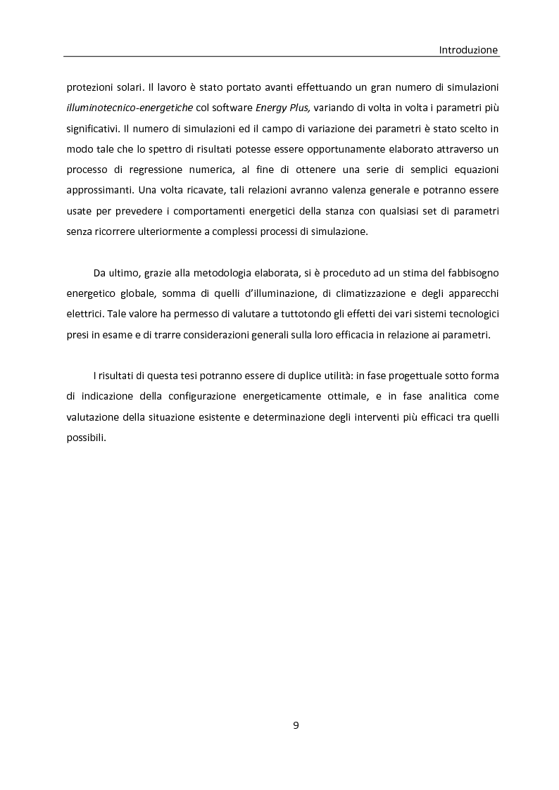 Anteprima della tesi: Building automation ed efficienza energetica: metodologia di valutazione del risparmio energetico conseguibile mediante controllo integrato dell'illuminazione e delle protezioni solari, Pagina 3
