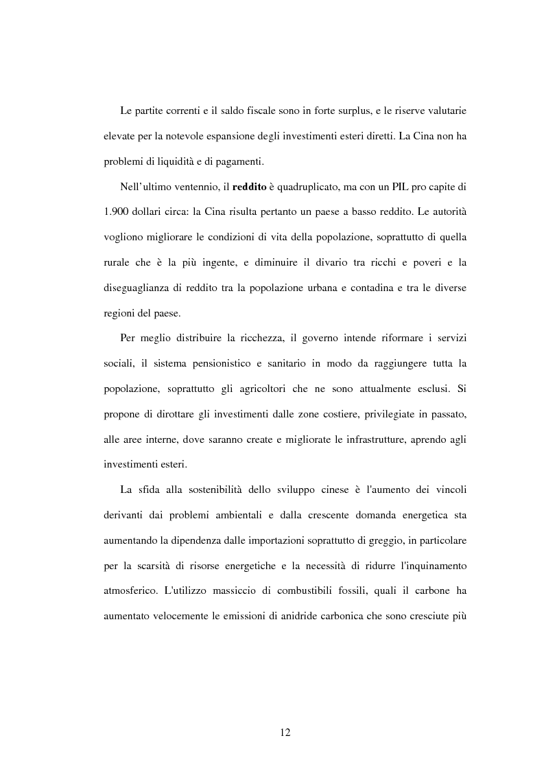 Anteprima della tesi: Prodotti agroalimentari: rapporti Italia-Cina. Il commercio, il rischio della concorrenza e le opportunità di un nuovo mercato, Pagina 6