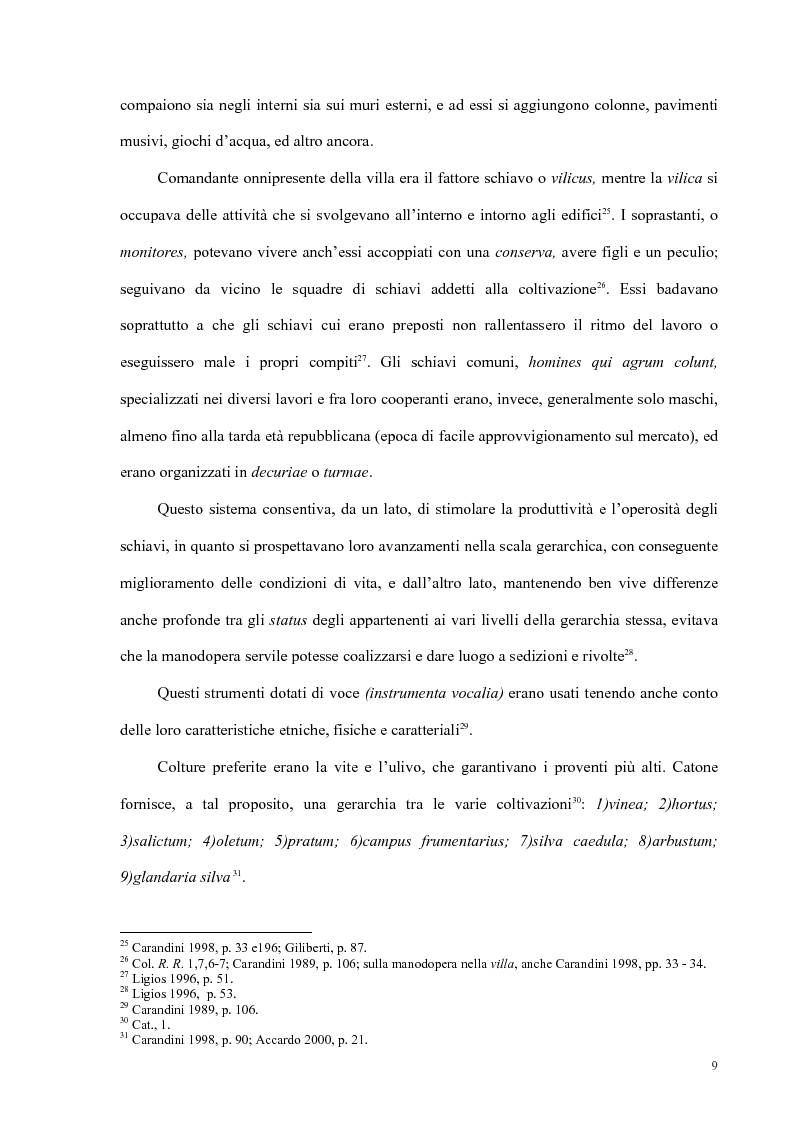 Anteprima della tesi: Organizzazione del lavoro nelle proprietà rurali in età Imperiale (con particolare attenzione al personale epigraficamente attestato in Puglia), Pagina 6