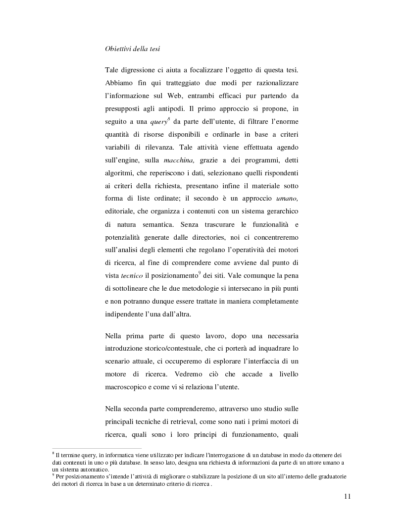Anteprima della tesi: Search Engine Optimization nell'evoluzione dei motori di ricerca e nel Web semantico, Pagina 5