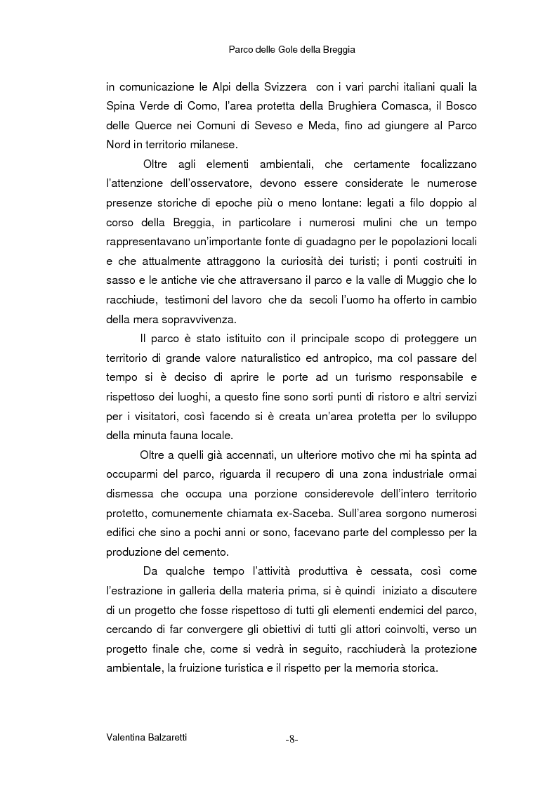 Anteprima della tesi: Parco delle Gole della Breggia - La storia geologica, le trasformazioni antropiche ed il recupero ambientale nella Valle del torrente Breggia, Pagina 2