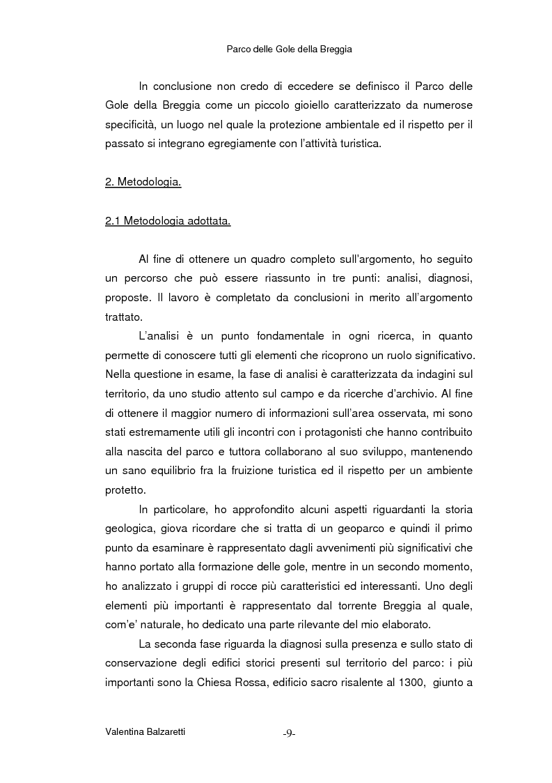 Anteprima della tesi: Parco delle Gole della Breggia - La storia geologica, le trasformazioni antropiche ed il recupero ambientale nella Valle del torrente Breggia, Pagina 3