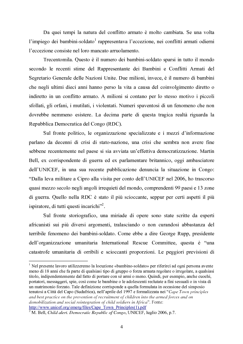 Anteprima della tesi: “Kadogo”: bambini-soldato della Repubblica Democratica del Congo. Il caso dei Mayi-mayi in Kivu, Pagina 2