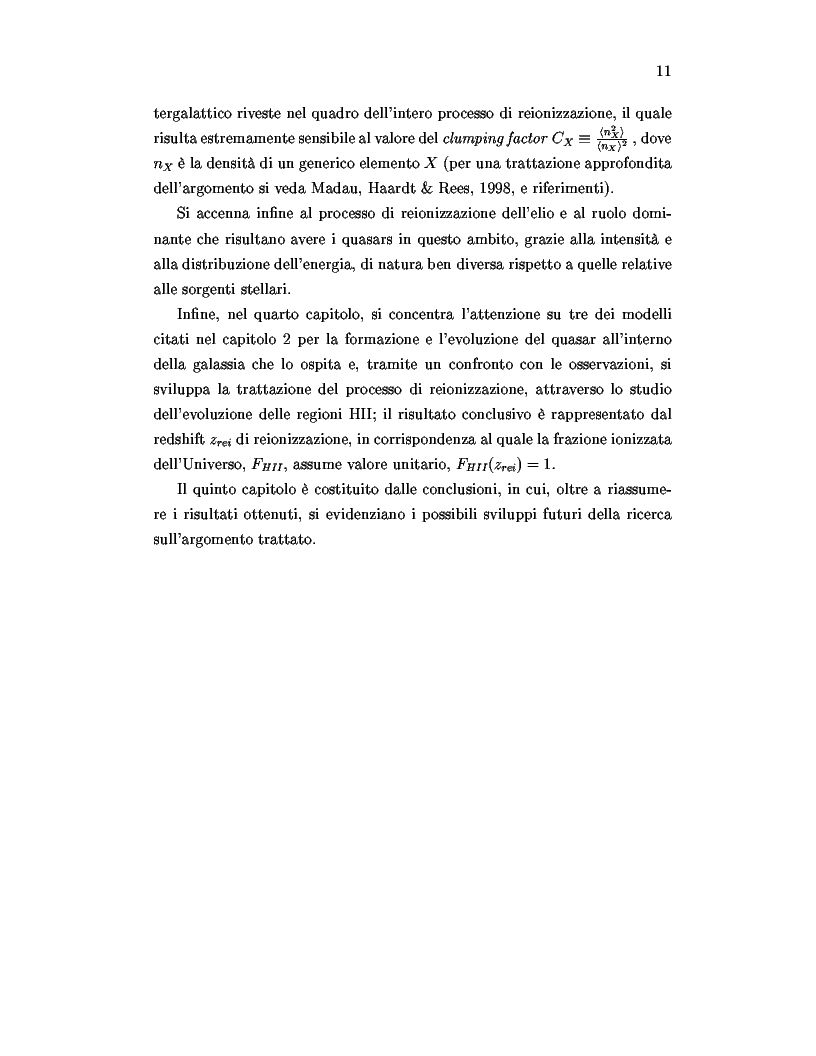 Anteprima della tesi: Il ruolo dei quasars nel processo di reionizzazione dell'universo, Pagina 9