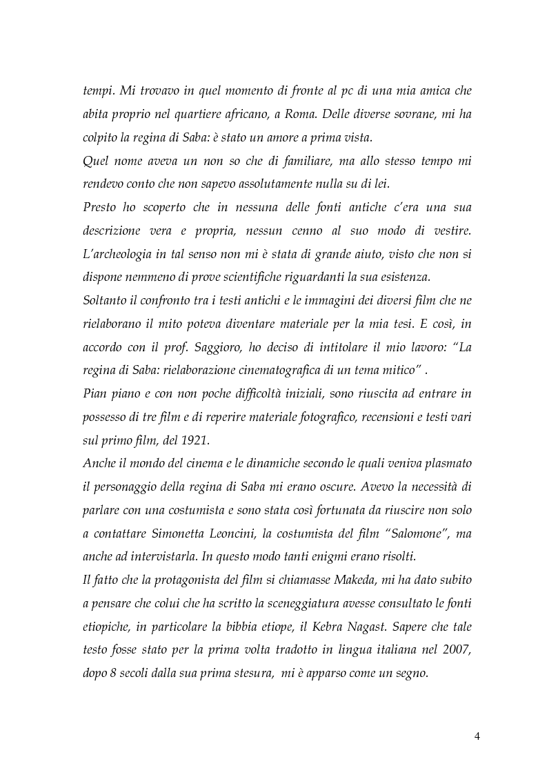 Anteprima della tesi: La regina di Saba: rielaborazione cinematografica di un tema mitico, Pagina 2