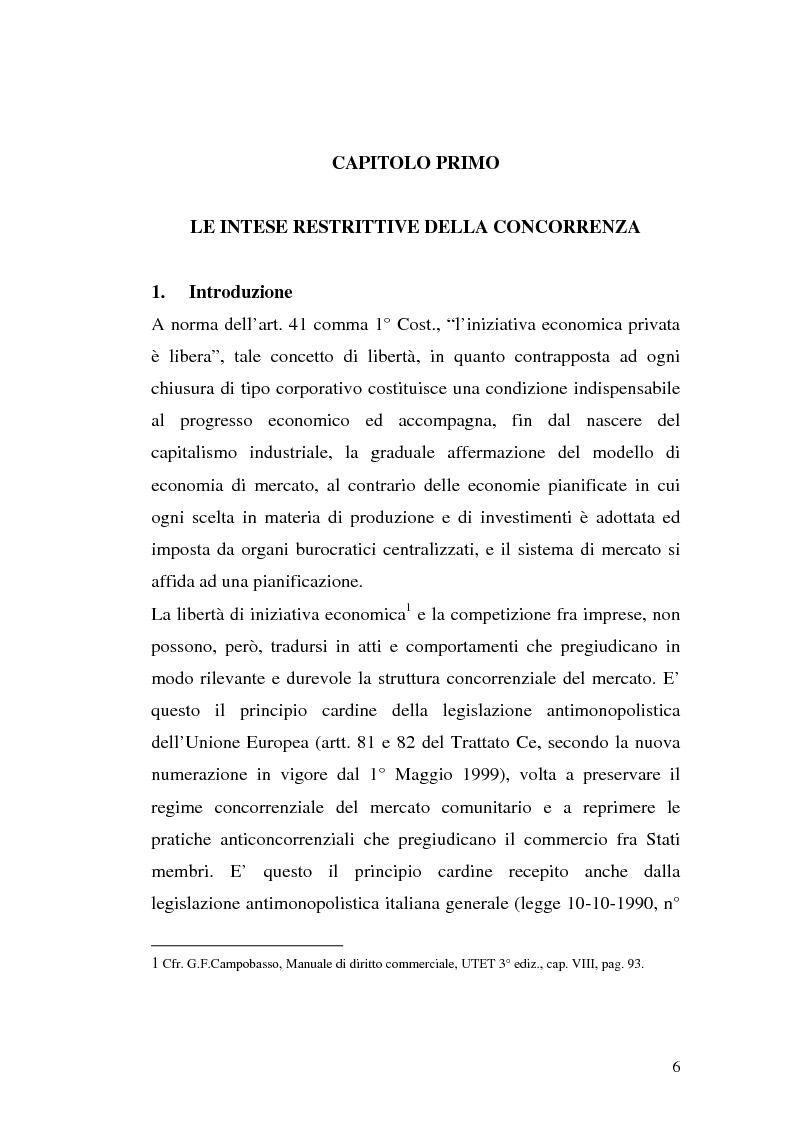 Anteprima della tesi: Le intese verticali nell'ambito della legge antitrust, Pagina 4