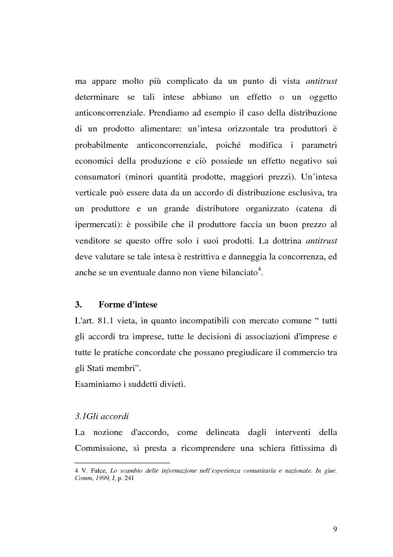 Anteprima della tesi: Le intese verticali nell'ambito della legge antitrust, Pagina 7