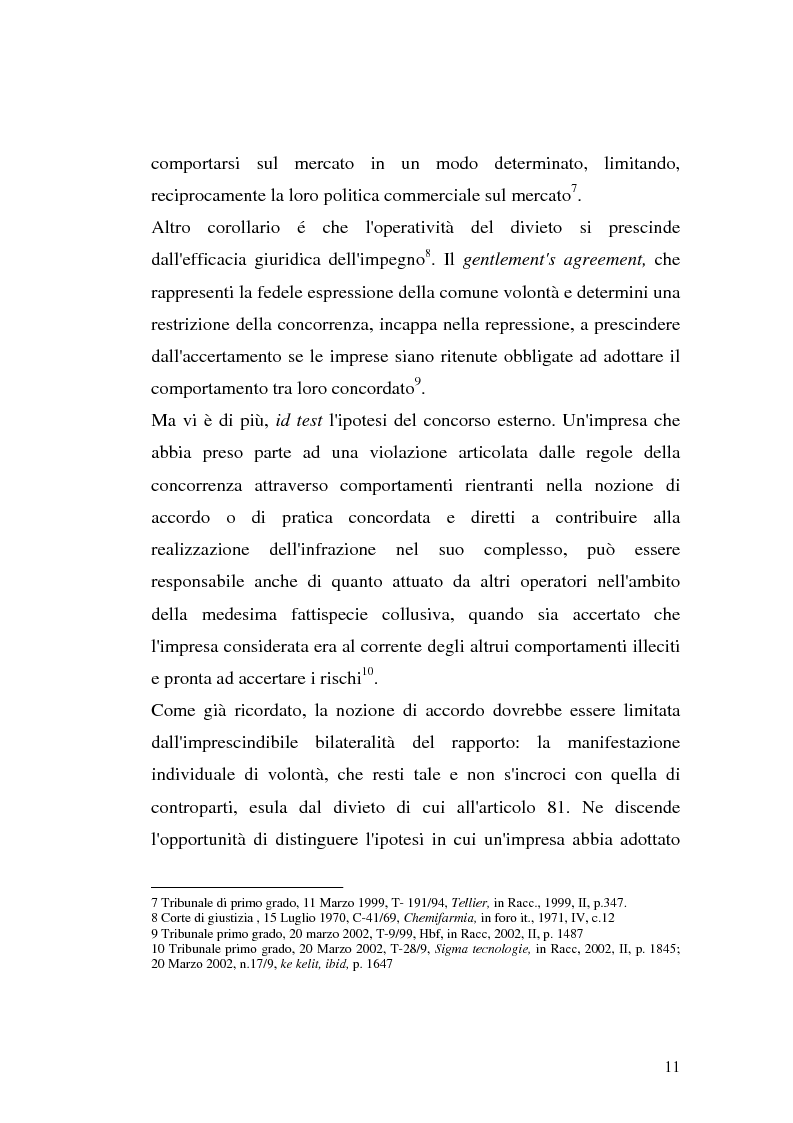 Anteprima della tesi: Le intese verticali nell'ambito della legge antitrust, Pagina 9