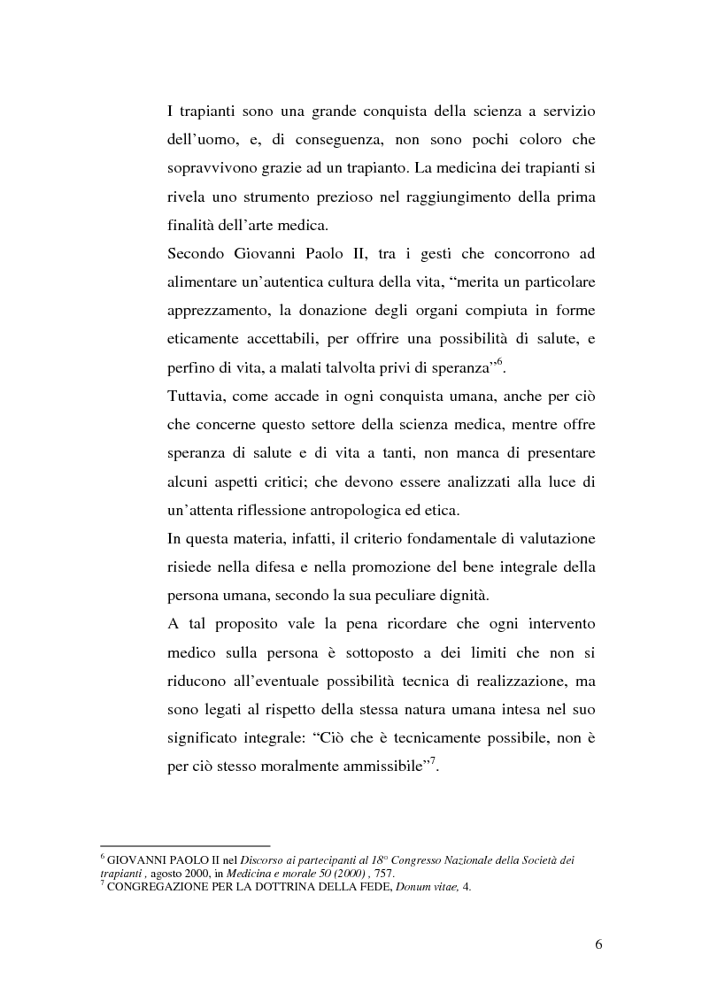 Anteprima della tesi: Problemi biogiuridici dei trapianti di organi, Pagina 3