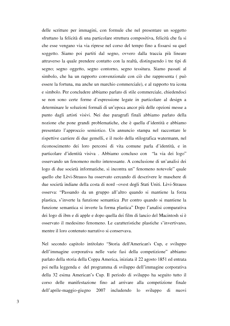 Anteprima della tesi: La visual identity nella costruzione della 32 America's Cup passando dal segno visivo, Pagina 3