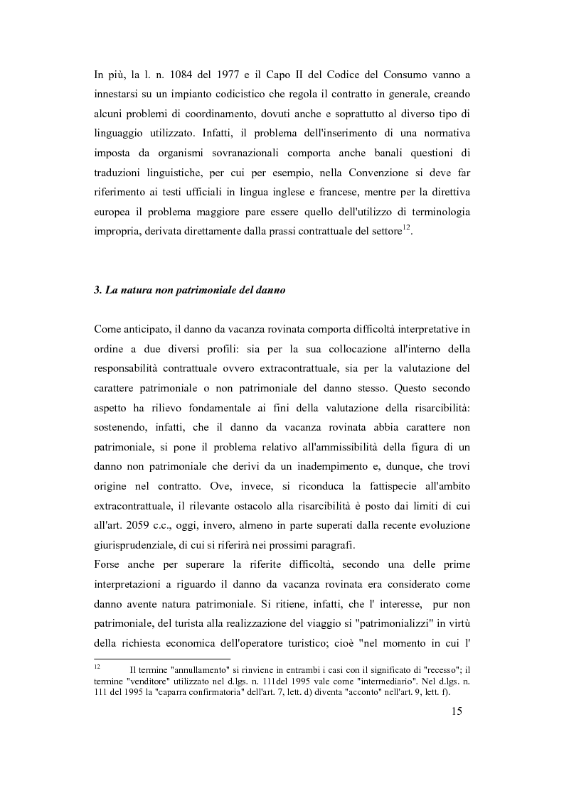 Anteprima della tesi: Il danno da vacanza rovinata come danno non patrimoniale da inadempimento contrattuale, Pagina 11