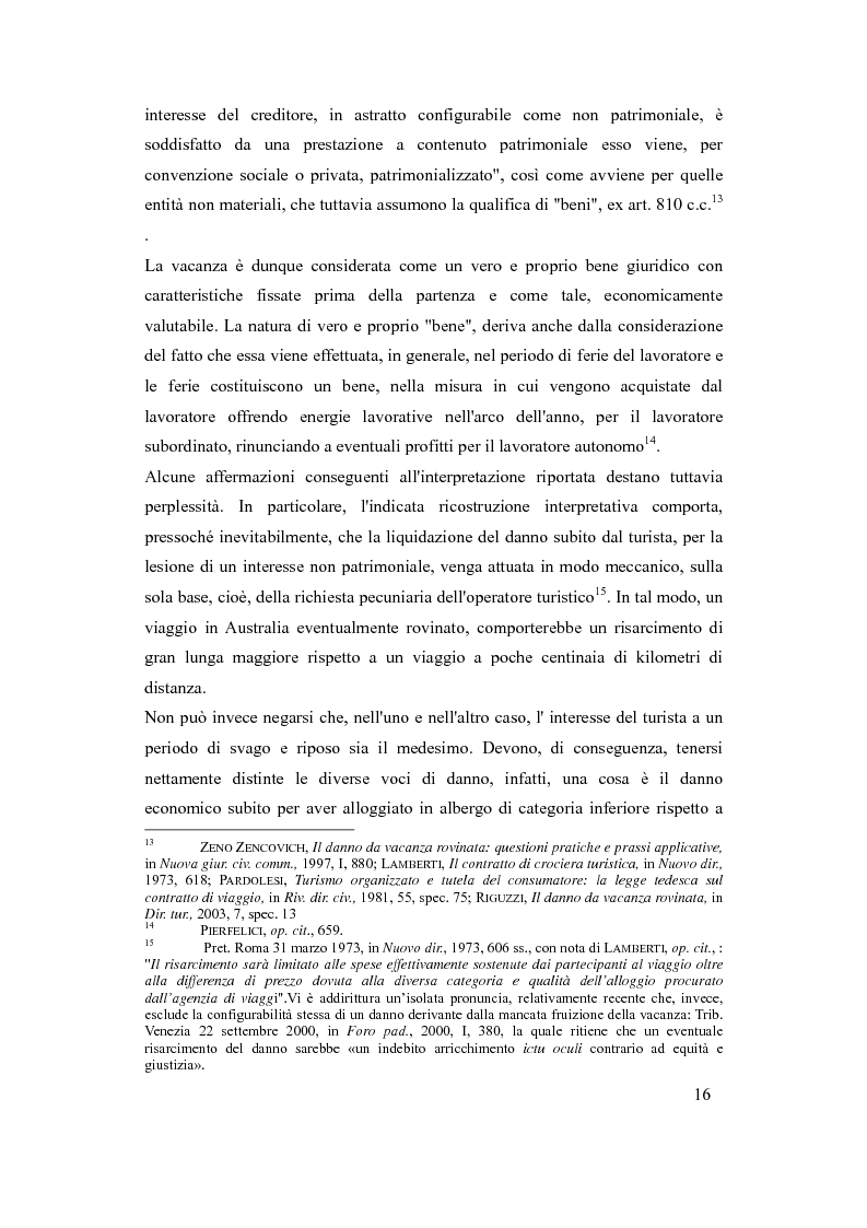 Anteprima della tesi: Il danno da vacanza rovinata come danno non patrimoniale da inadempimento contrattuale, Pagina 12
