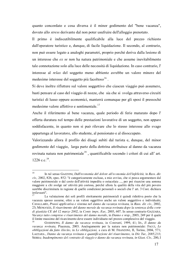 Anteprima della tesi: Il danno da vacanza rovinata come danno non patrimoniale da inadempimento contrattuale, Pagina 13