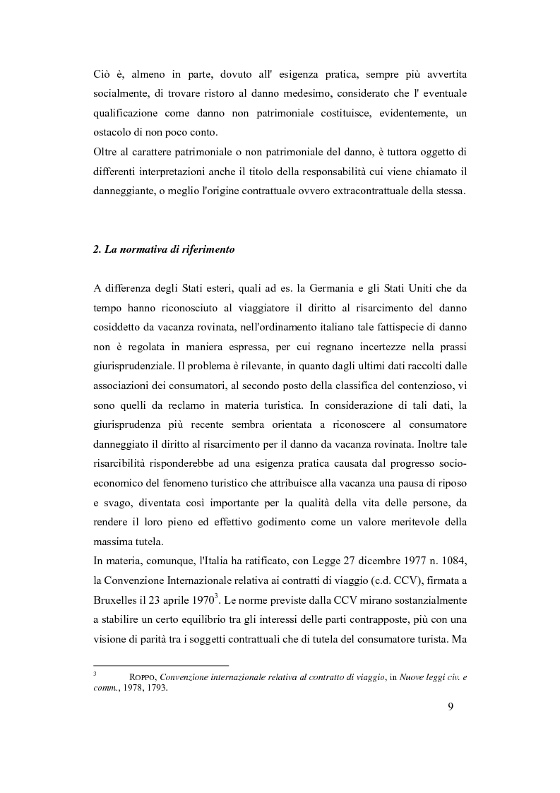 Anteprima della tesi: Il danno da vacanza rovinata come danno non patrimoniale da inadempimento contrattuale, Pagina 5