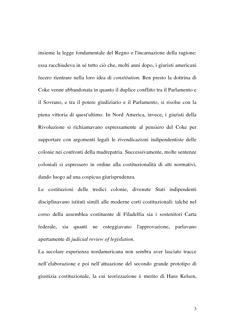 Anteprima della tesi: Giustizia costituzionale nel diritto comparato, Pagina 3