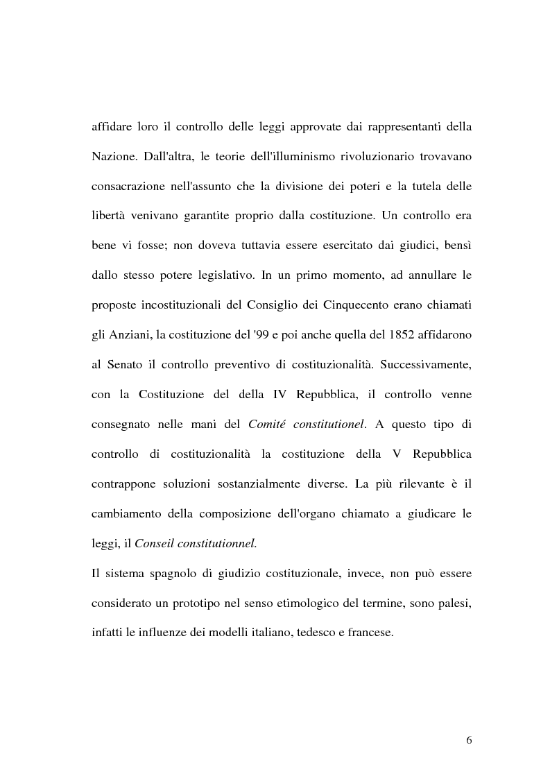 Anteprima della tesi: Giustizia costituzionale nel diritto comparato, Pagina 6