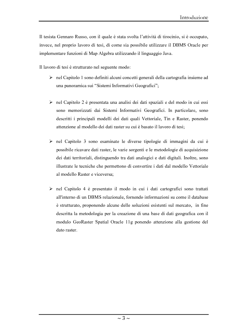 Anteprima della tesi: Le basi di dati geografiche in Spatial Oracle: gestione del dato raster, Pagina 3