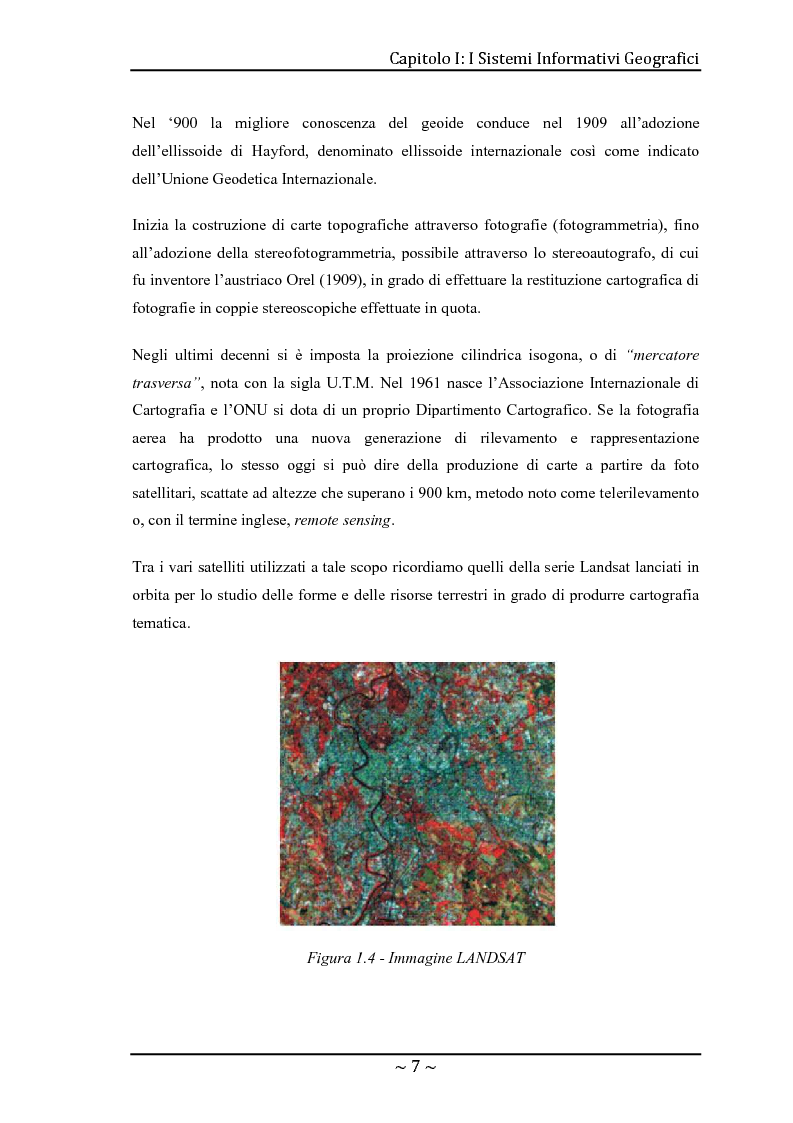 Anteprima della tesi: Le basi di dati geografiche in Spatial Oracle: gestione del dato raster, Pagina 7