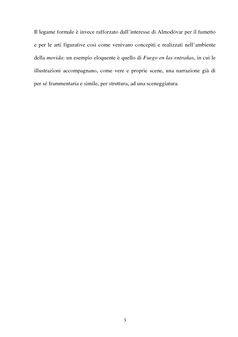 Anteprima della tesi: ''La parola è il più efficace degli effetti speciali'': l'opera di Almodovar tra scrittura e immagini, Pagina 3