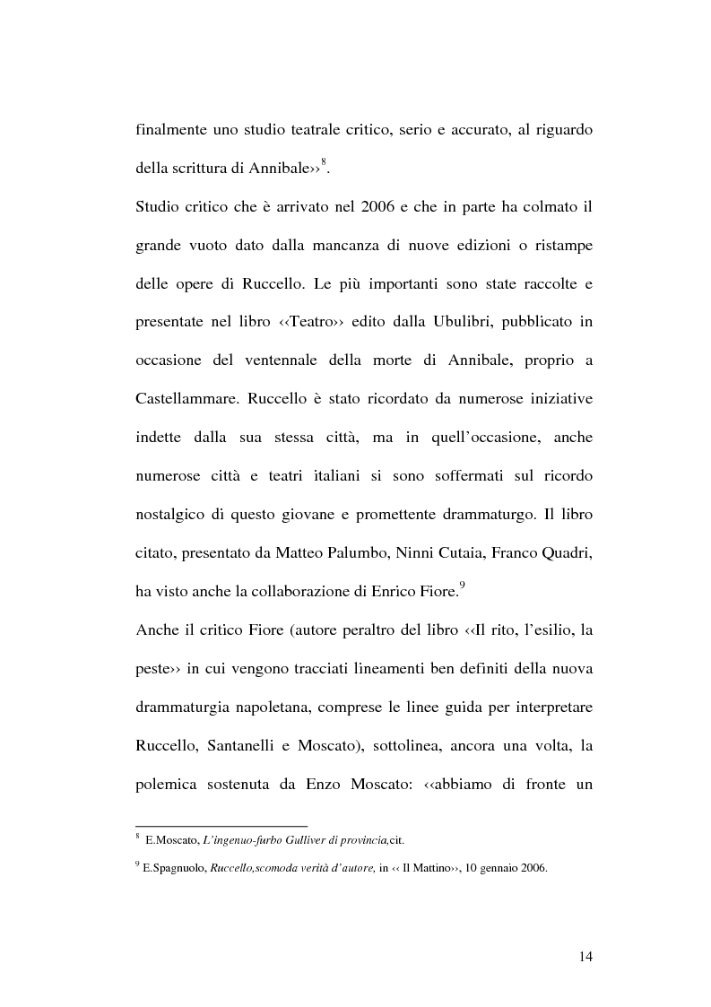 Anteprima della tesi: Sulle ceneri dell'avanguardia. Per il teatro di Annibale Ruccello, Pagina 11