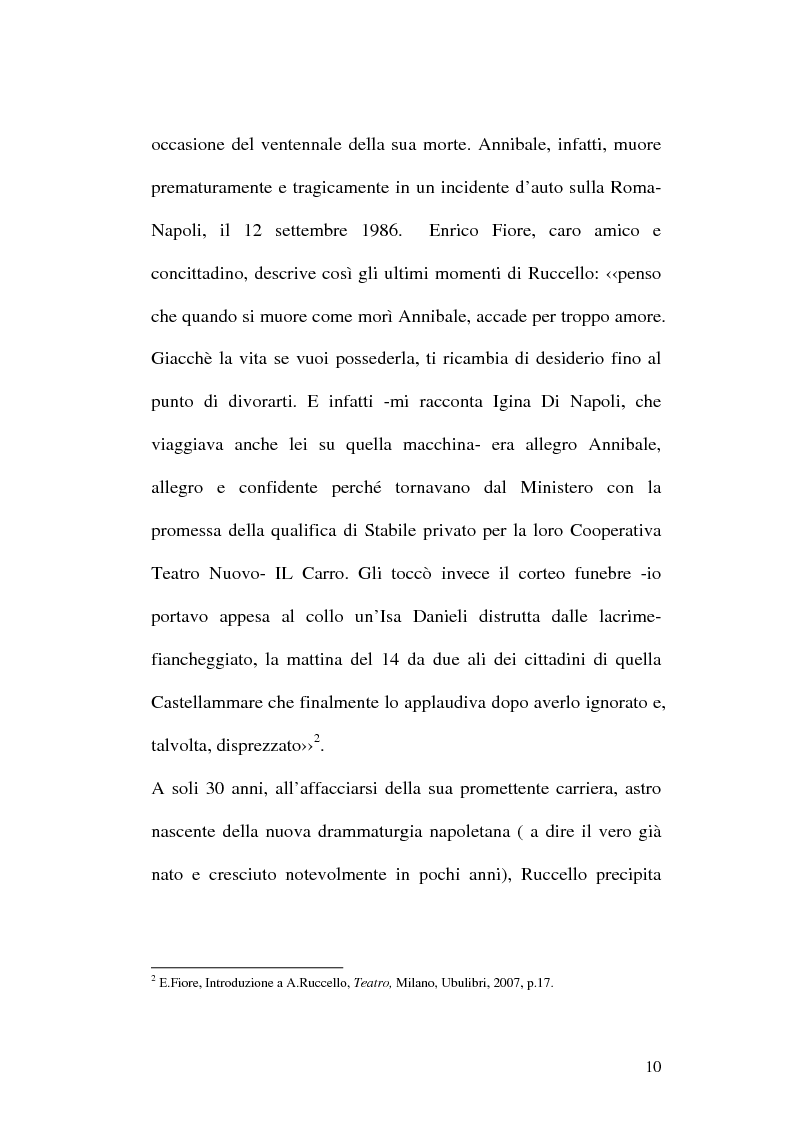 Anteprima della tesi: Sulle ceneri dell'avanguardia. Per il teatro di Annibale Ruccello, Pagina 7