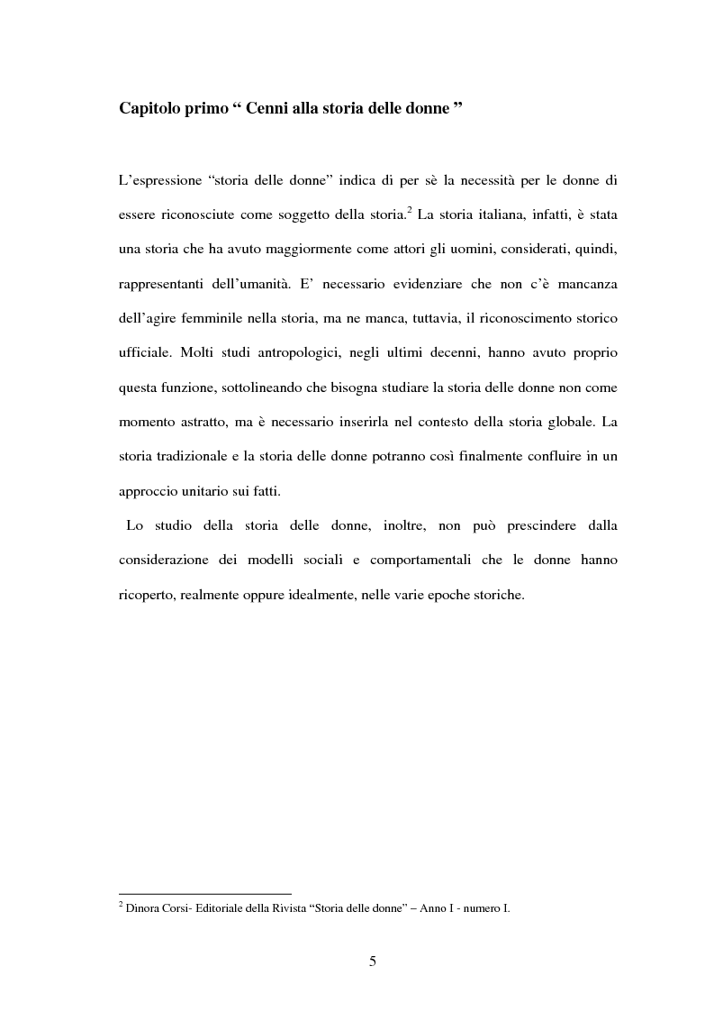 Anteprima della tesi: Vita di una donna: dalla realtà alla storia, Pagina 4
