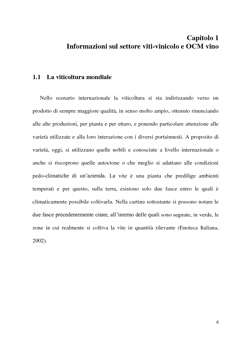 Anteprima della tesi: Caratteristiche strutturali ed economiche del settore viticolo della Tuscia e problematiche di valorizzazione della sua produzione, Pagina 4