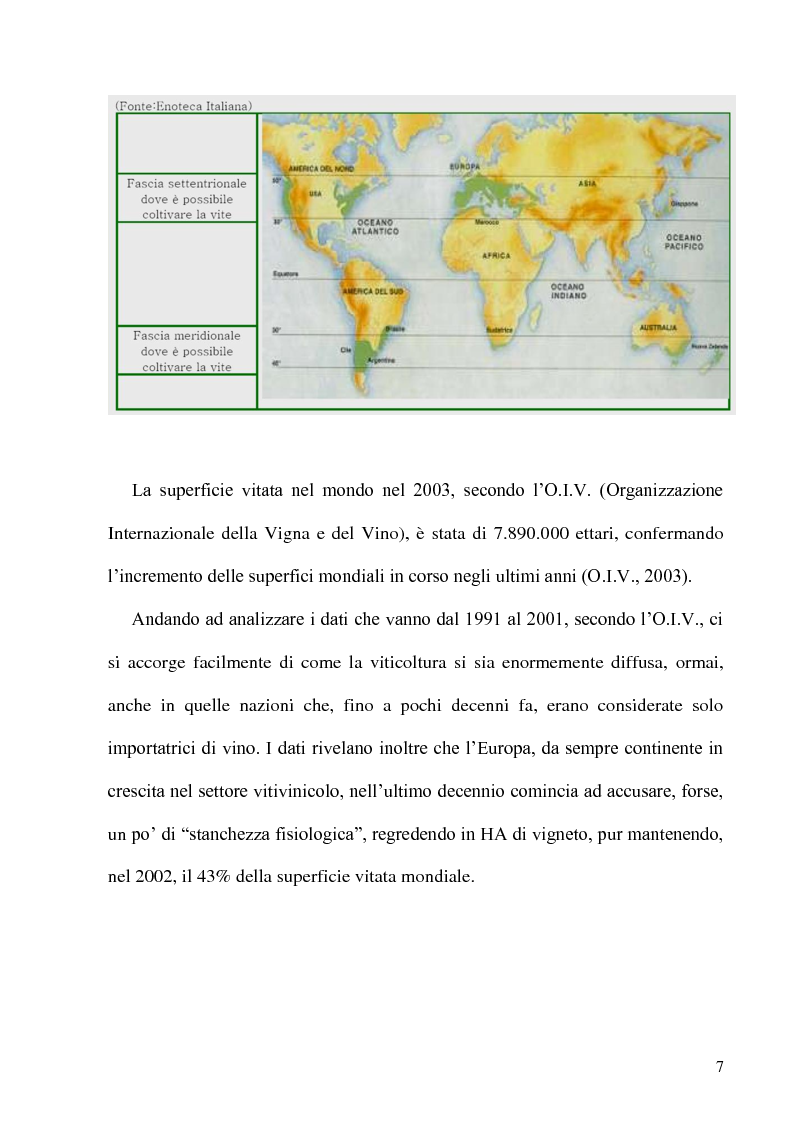 Anteprima della tesi: Caratteristiche strutturali ed economiche del settore viticolo della Tuscia e problematiche di valorizzazione della sua produzione, Pagina 5