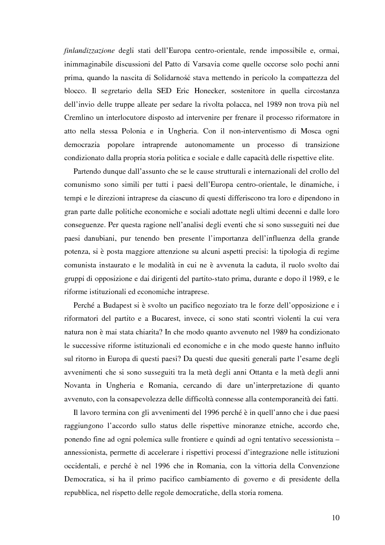 Anteprima della tesi: Il processo di transizione in Ungheria e Romania, Pagina 6