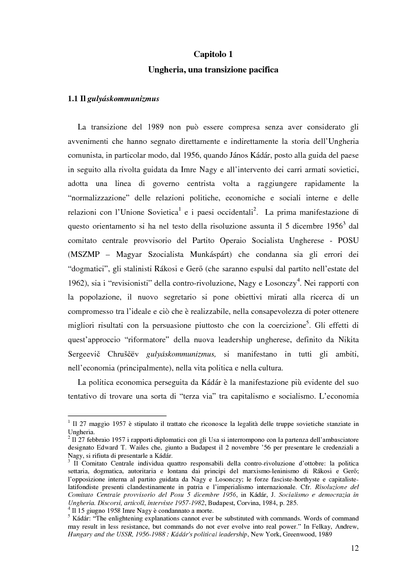 Anteprima della tesi: Il processo di transizione in Ungheria e Romania, Pagina 8