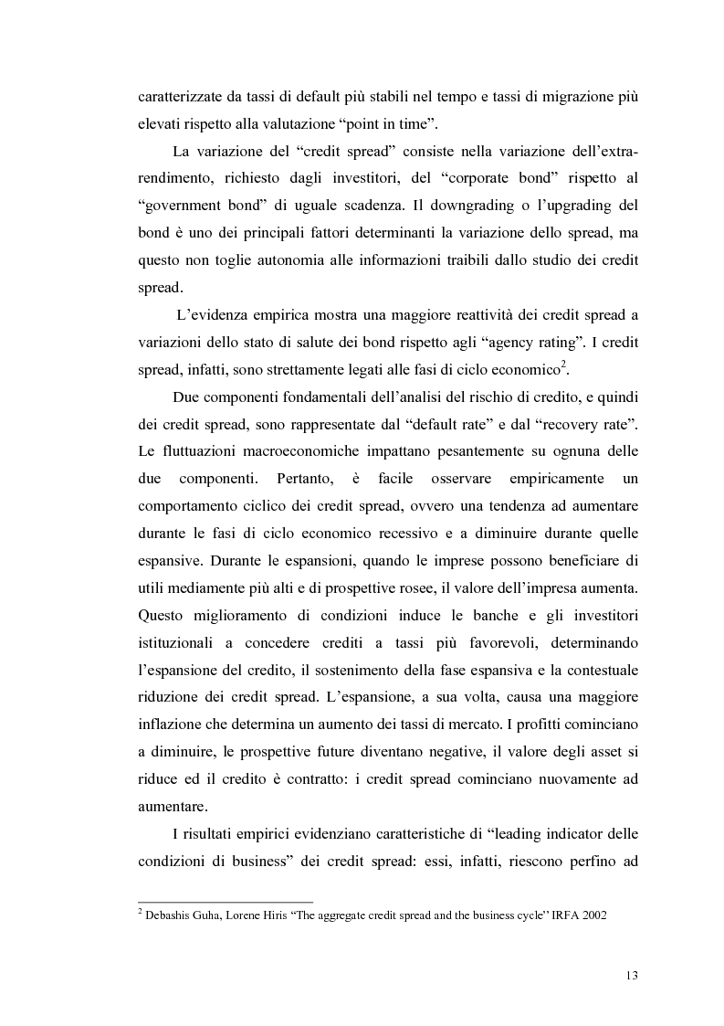 Anteprima della tesi: Le determinanti e l’hedging dei credit spread con le opzioni put europee su indice: una verifica empirica, Pagina 13
