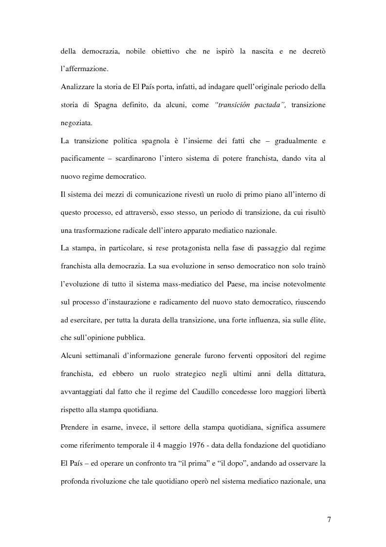 Anteprima della tesi: Il ruolo de El País nella transizione democratica spagnola tra il 1976 e il 1982, Pagina 3